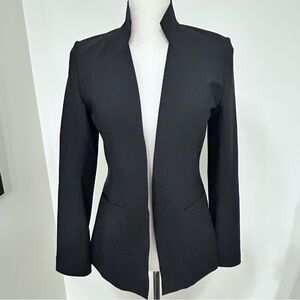Athleta Sculpted Women's Black Open Front Structured Tailored Blazer SZ 0
